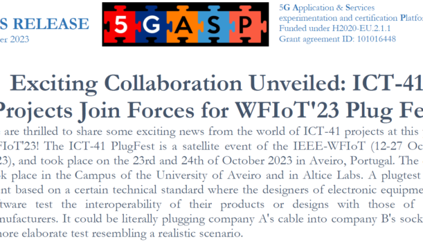 Exciting Collaboration Unveiled: ICT-41 Projects Join Forces for WFIoT’23 Plug Fest
